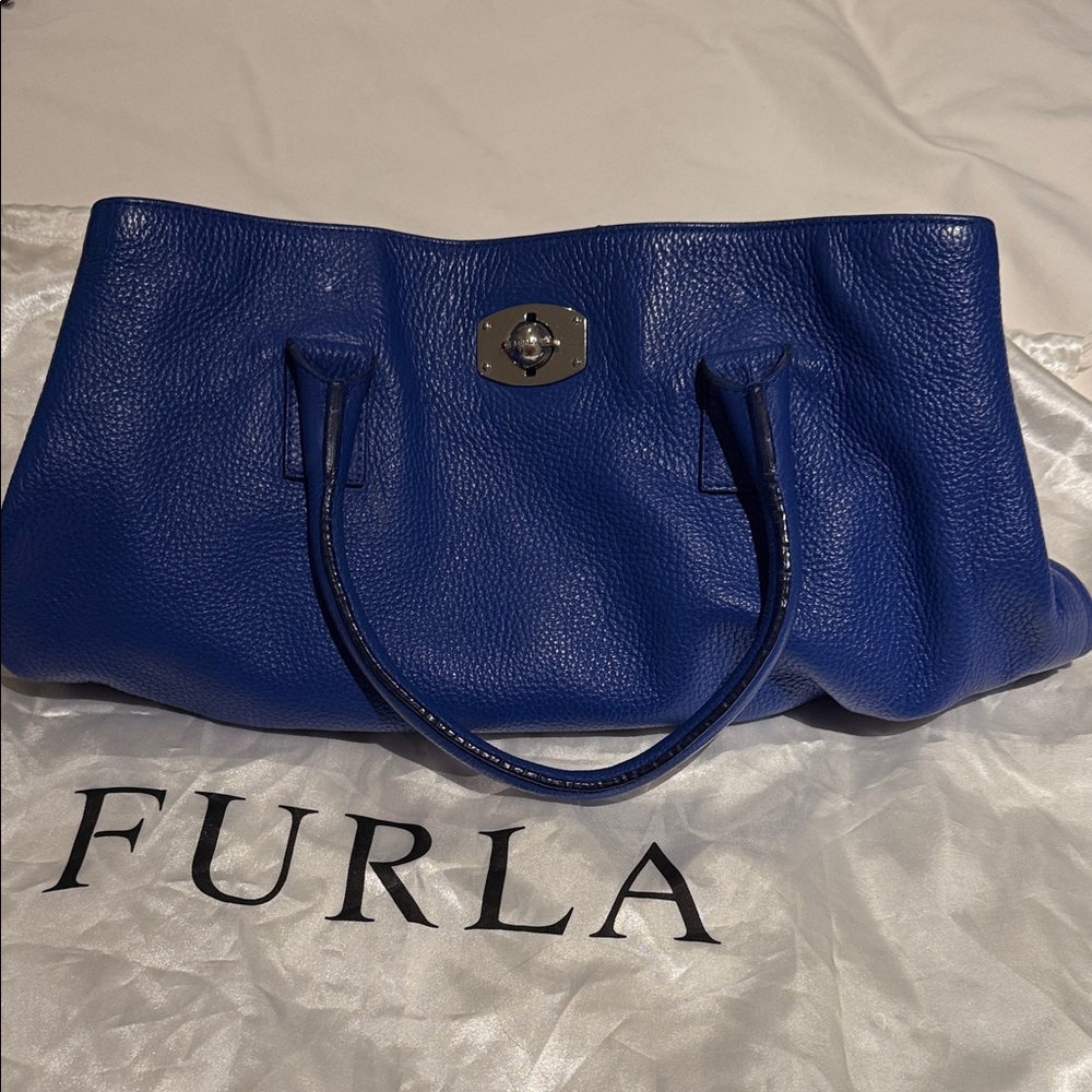 Furla Royal Blue Tote Bag - Picture 3 of 9